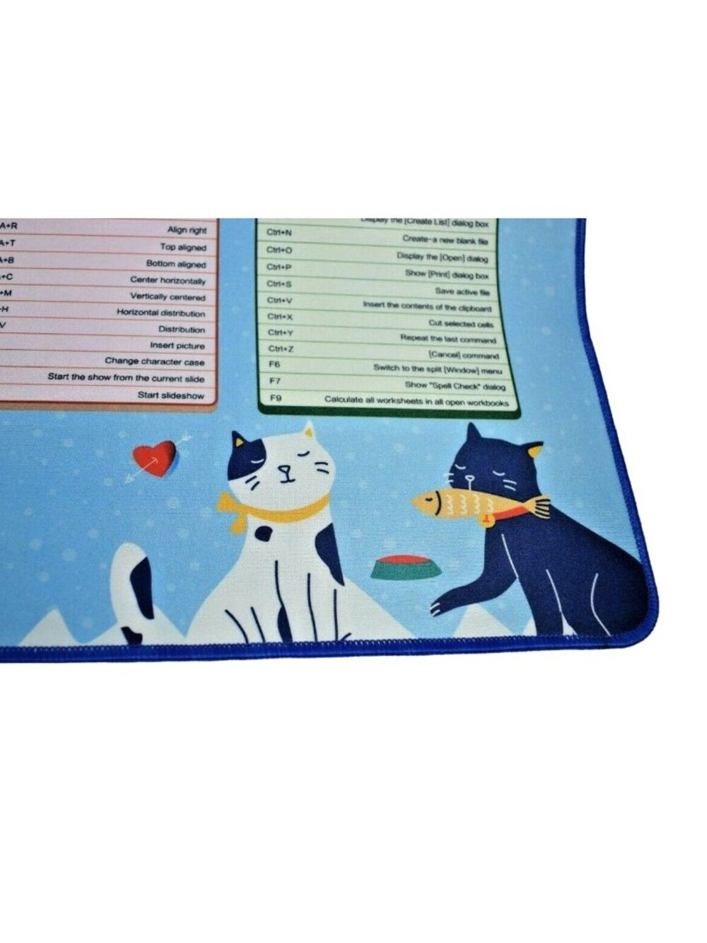 Inphic Shortcut Function Keys XL Computer Keyboard Mousepad Mat Excel, Word, New - Picture 2 of 6
